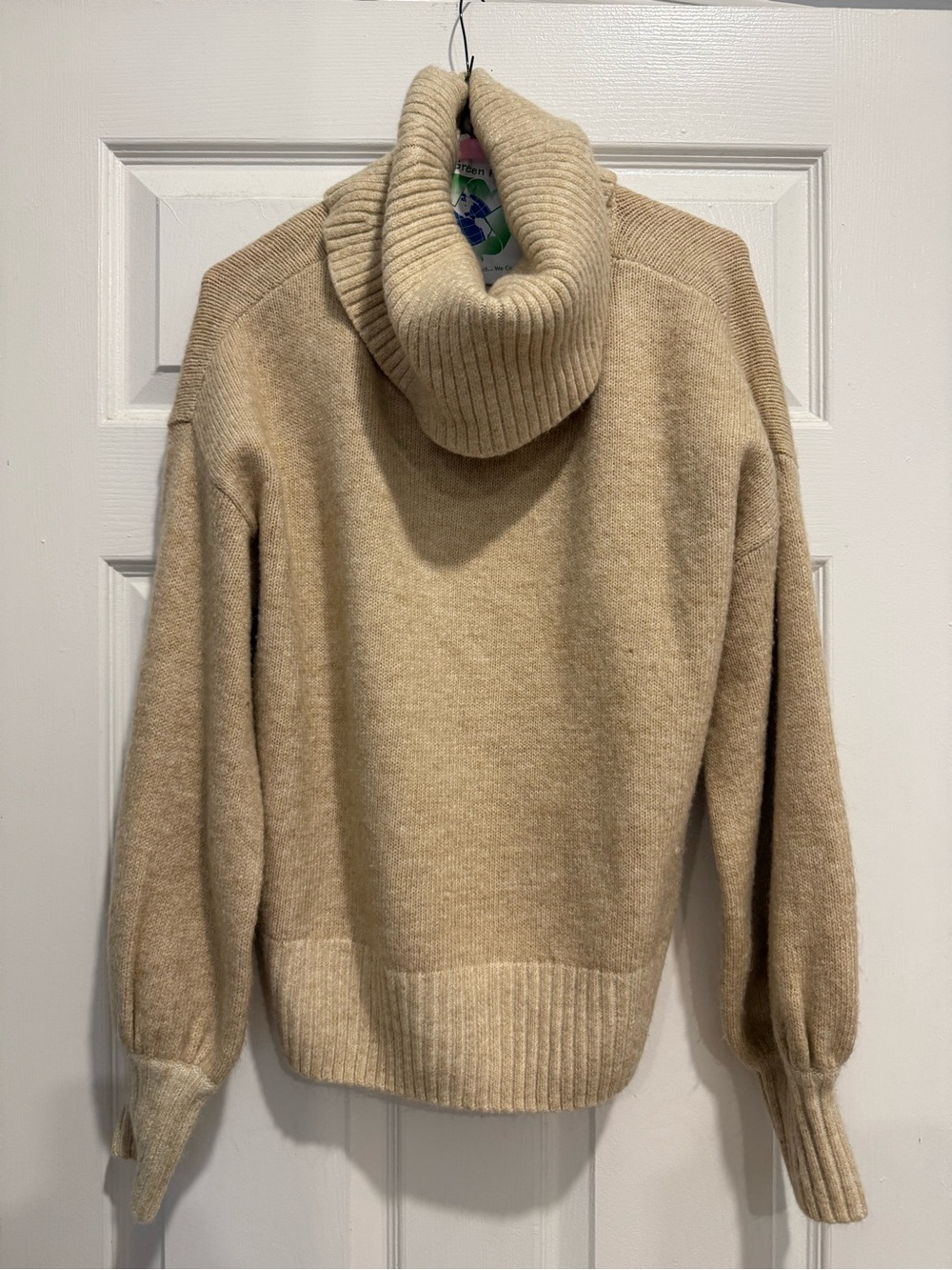 Express Beige Cowl Neck Sweater